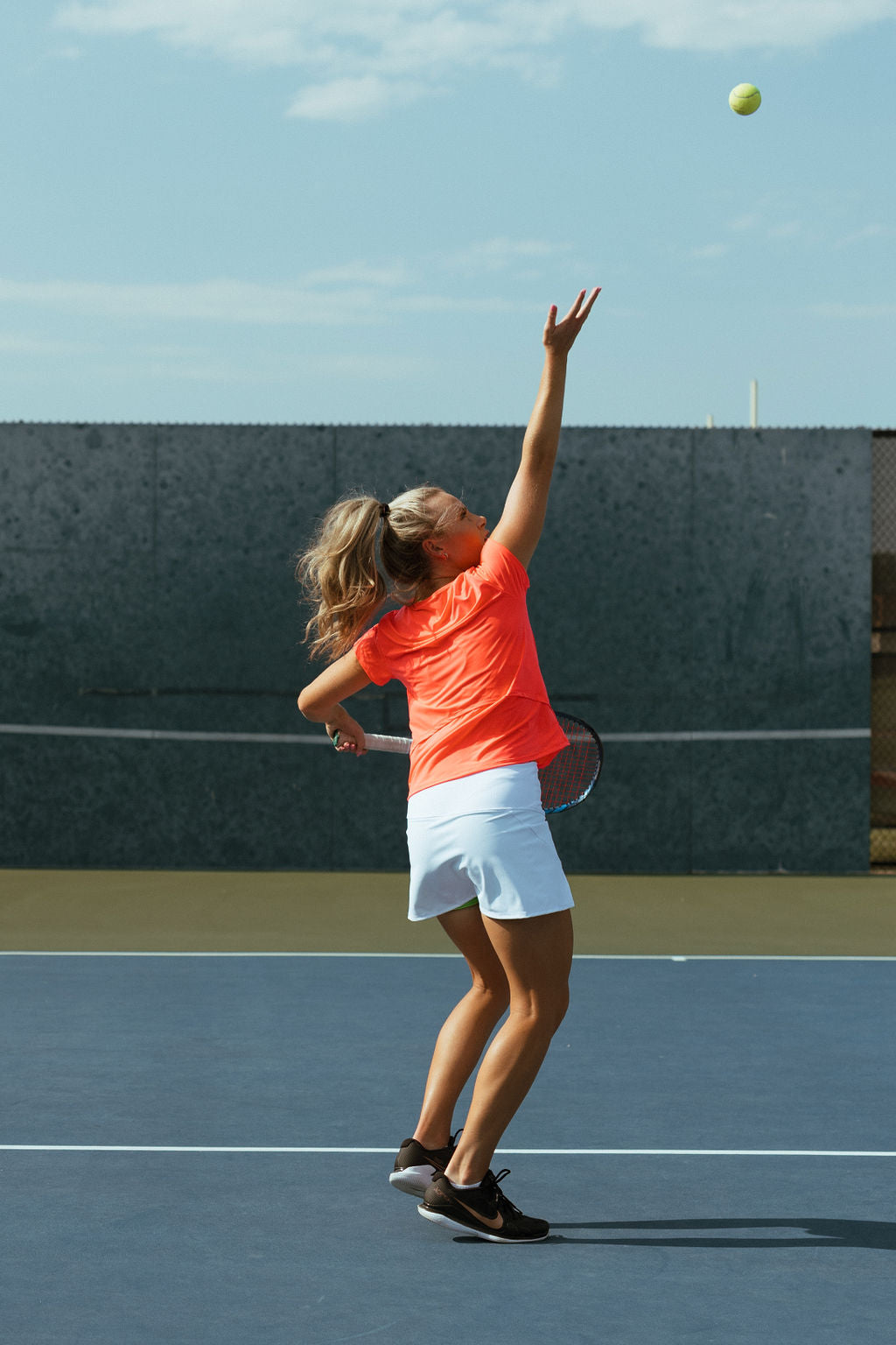 Sideline Skirt - White & Lime