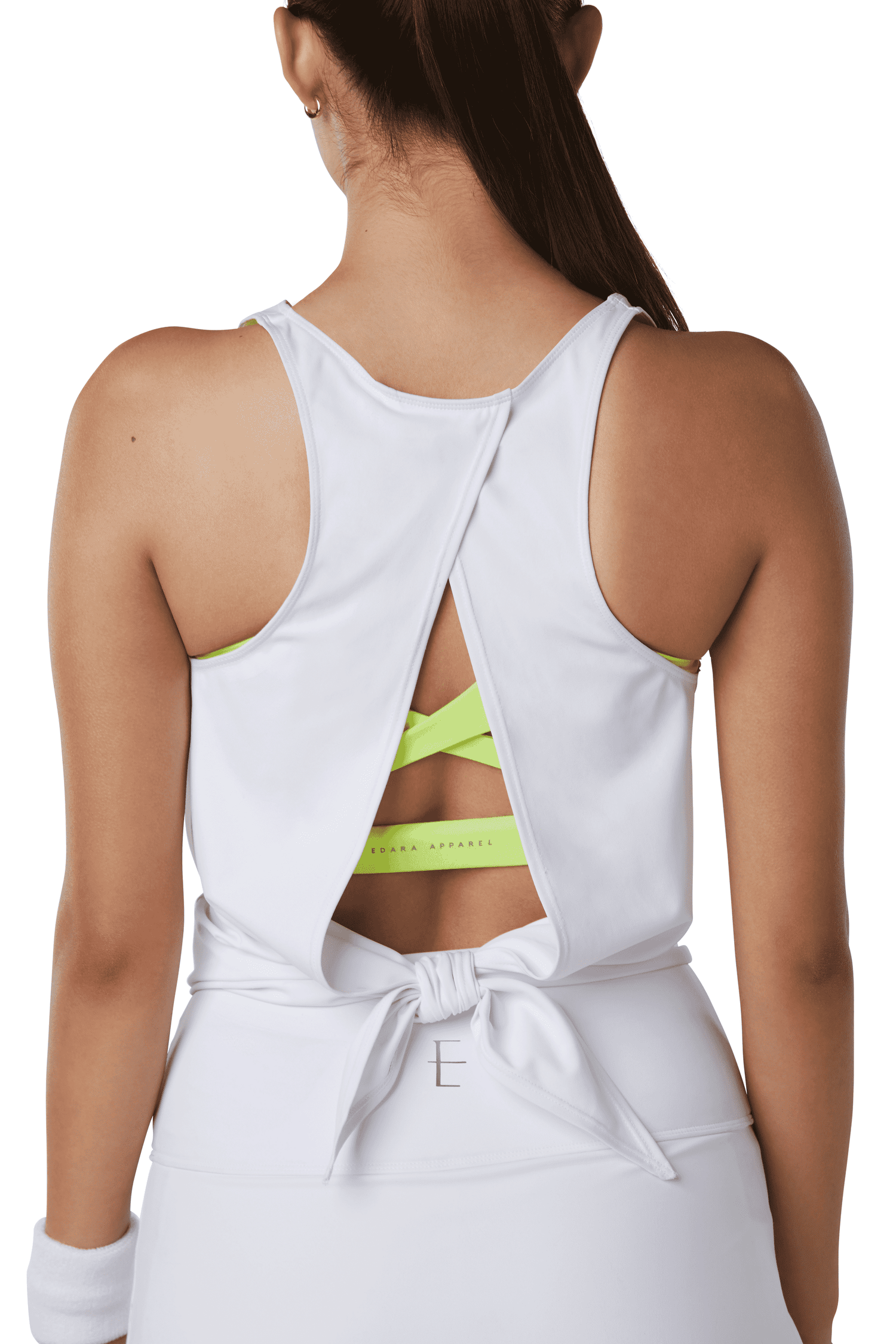 The Signature Tie-Back Dress - White & Yellow